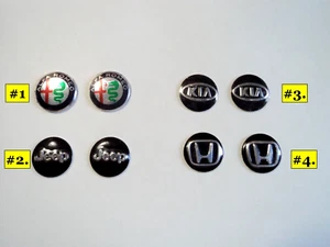 2x Car Key Fob Remote Decals Emblem Badge Logo Stickers Small 14 mm G - Picture 1 of 1