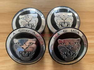 4PC FOR Jaguar Black Cat Center Wheel Hub Caps S-Type X-Type XJR XF XJ XK 58MM - Bild 1 von 7