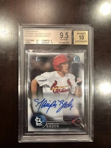 2016 Bowman Harrison Bader BGS 9.5 With 2 10’s - Picture 1 of 1