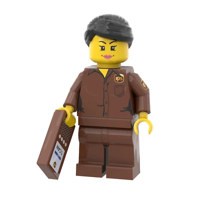 Nuevo - IPS Mujer Delivery Driver - Camión - Minifigura Impresa Personalizada - Envío Foto 1 de 2