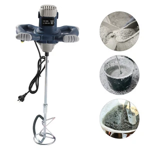 Portable Electric Concrete Plaster Grout Paint Mortar Mixer Machine Blue - Picture 1 of 19