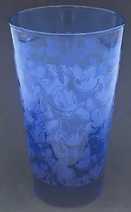 Gancio di ancoraggio in vetro smerigliato blu cobalto alto 6" teste di topolino e amici Disney - Foto 1 di 9