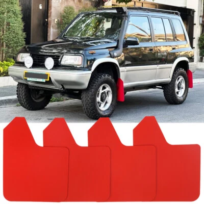 Guardabarros delantero trasero protector contra salpicaduras guardabarros rojo para Suzuki Grand Vitara 4 piezas Foto 1 de 4
