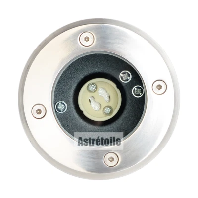 10 x Rond GU10 Spot LED Extérieur étanche en Acier Encastrable Encastré de sol