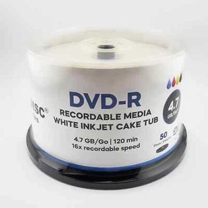 600x Blank ACU-DISC DVD-R 4.7GB 16x White Inkjet Blank Disc Anti Scratch - Picture 1 of 1