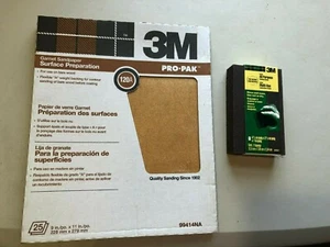 3M Large All Purpose Sanding Sponge and Pro-Pak 25 120A 99414NA NEW Lot #2732 - Picture 1 of 1