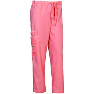 NFL Women's Pink Work Uniform Drawstring Scrub Pants Hospital Dr Nurse Dental - Picture 1 of 2