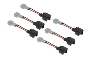 INJECTOR PNP ADAPTERS - EV6/EV14 USCAR (FEMALE) TO DENSO (MALE)-WIRED X 6 - Picture 1 of 1