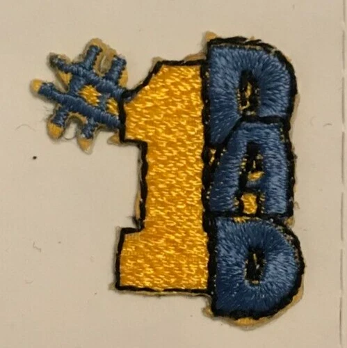 # 1 DAD FATHER FATHERS DAY EMBROIDERED PATCH APPLIQUE STICKER LOT OF 50 QUANTITY - Image 1 of 4
