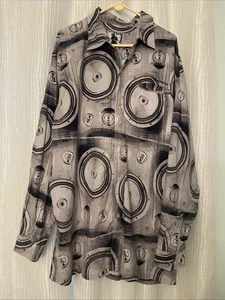CAMISA VINTAGE AÑOS 90 Damani Dada manga larga abotonada talla para hombre 4 XL - Imagen 1 de 7