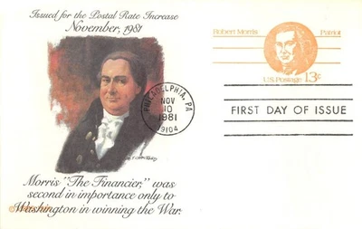 Scott #1918 Robert Morris 1981 First Day Cover FDC Fleetwood - Image 1 of 2
