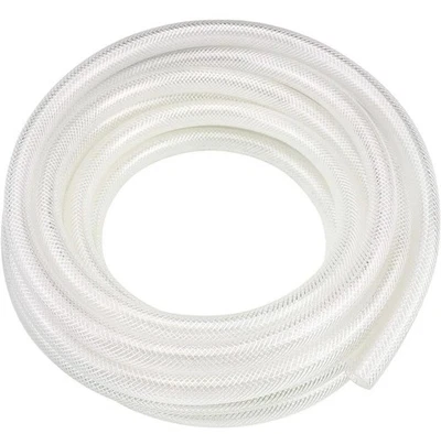 1" ID x 1 1/4" OD 10 Ft PVC Tube Braided Reinforced Tubing Flexible Hose Pipe - Image 1 of 2