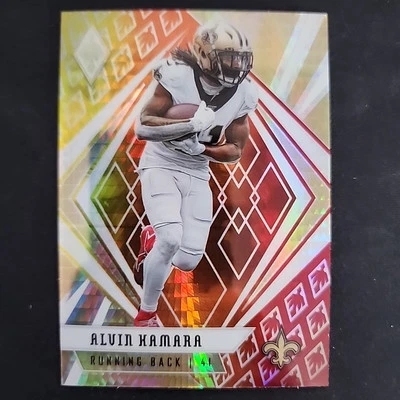 2020 Panini Phoenix Alvin Kamara Color Burst Parallel Phoenix Rising - Image 1 of 2