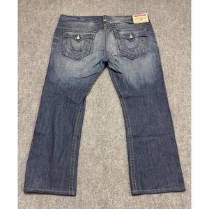 True Religion Ricky Jeans Men's 36x30 Original Fit Made In USA Faded Distressed - Picture 1 of 16