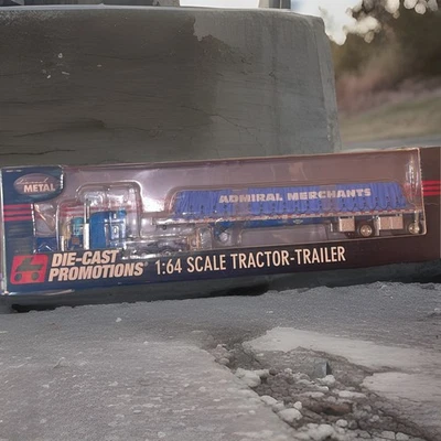 DCP 1/64 Admiral Merchants Peterbilt 379 & Wilson Spread Axle Flatbed #31961 - Image 1 of 4