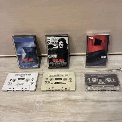 Billy Joel 3 Cassette LOT Cold Spring Harbor The Bridge & Storm Front VG+ Foto 1 de 4