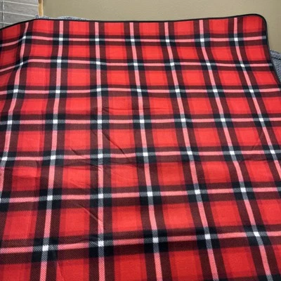 Picnic Blanket 58”x 49” Outdoor Water Resistant Tote Red Plaid Jackpot Junction - Image 1 of 4