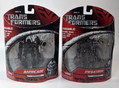 Transformers Movie Decepticon Barricade + MEGATRON  Keychains Hasbro 2007 - Image 1 of 4