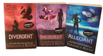 Divergent Trilogy by Veronica Roth Divergent Allegiant Insurgent 3 Fantasy Books - Image 1 of 4