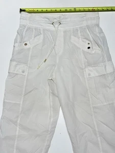 Athleta x Alicia Keys Cargo Joggers Women’s Size 14 White Lightweight - Picture 1 of 4
