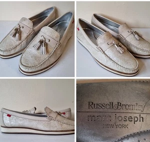 Russell + Bromley Marc Joseph 'Brooklyn' Ladies UK 8 White Floral Tassel Loafer  - Picture 1 of 24