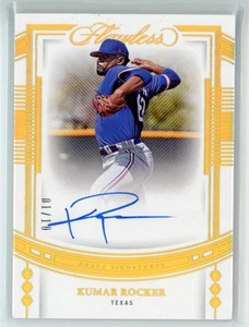 2023 Panini Flawless #DS-KR Kumar Rocker Draft Signatures Gold #/10 - Picture 1 of 2