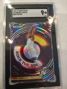 2020-21 Recon Zion Williamson Rock The Rim Recon SGC 9 Mint NBA card - Picture 1 of 2