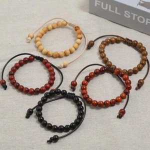 New Handmade natural wooden Sandalwood bead bracelets Friendship bracelets - Picture 1 of 14