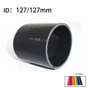 For 5" To 5" ID: 127mm-127mm Straight Turbo/ Intake Silicone Coupler Hose Black - Imagen 1 de 6