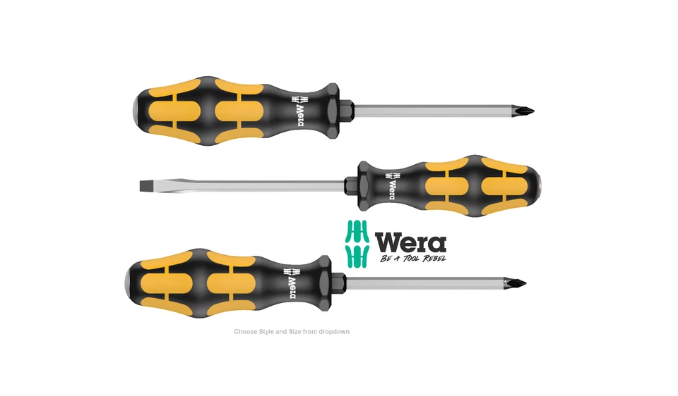 Wera Kraftform 917 918 932 Chiseldriver Hammer Thru Slot Phillips Pozi