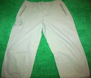 Women's Fashion Bug Green Cargo Capri Pants 100% Cotton Size 10 (30/20) - Picture 1 of 4