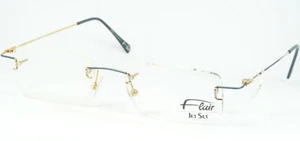 Flair Jet Set 6xx 575 GAFAS DORADAS/VERDE BOTELLA/PLATA 49-18-135mm Alemania - Imagen 1 de 11