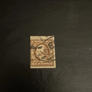 US Stamp Scott# 346 Washington 1909...imperf.4 Cent Used Ng - Picture 1 of 2