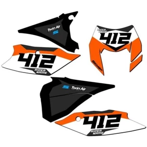XCF-W SG63 Custom MX Number Plates Senge Graphics Kit Compatible with KTM - Picture 1 of 22