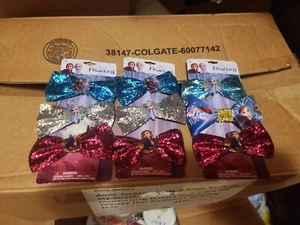 Disney Frozen 2 Glitter Hair Bow Clips – 3 Pack - Picture 1 of 2
