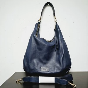 LODIS Leather Adjustable Hobo - Daria - Color Naval - Picture 1 of 10