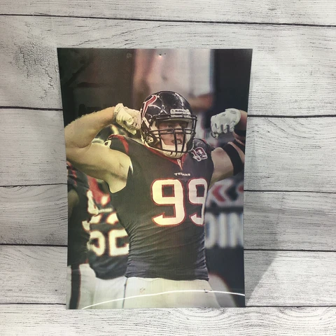 Football Houston Texans J.J. Watt #99 Lenticular Optic Effect Poster  21 x 15 Cover