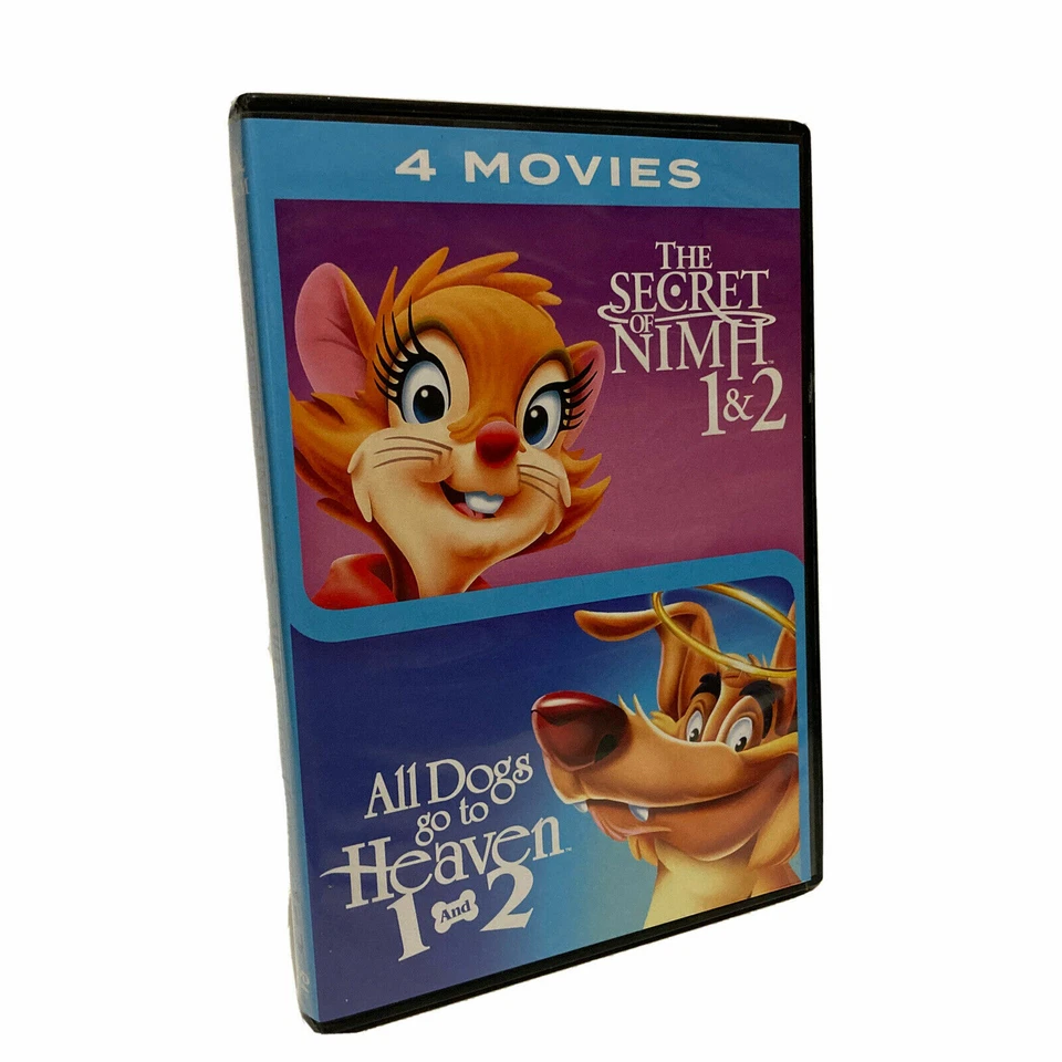 The Secret Of Nimh 1 And 2  And All Dogs Go To Heaven 1 And 2 ( 4 movie DVD) NEW - Image 1 of 1
