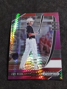 2020 PANINI PRIZM DRAFT PICKS RED PURPLE HYPER PRIZM RC ZAC VEEN #PDP9