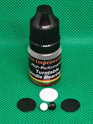 AUDIO IMPROVEMENTS Goldring Lenco L75, L70, L78, G88 G99 Kit de cojinete de cerámica, aceite y almohadilla de empuje