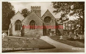 REAL PHOTOGRAPHIC POSTCARD NYNEHEAD CHURCH, WELLINGTON, (NEAR TAUNTON) SOMERSET - Picture 1 of 2