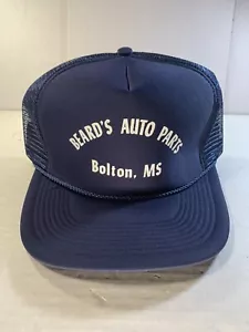 Vintage 90’s Bolton Mississippi Beards Auto Parts Truckers Snap Back Cap Hat NOS - Picture 1 of 8