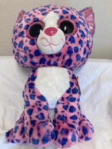 Ty Beanie Boos ❤️ REAGAN The Leopard Cat 18" Jumbo New MWMT's - Picture 1 of 2