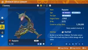 Shiny 6IV XXXL EV Trainiert Rayquaza Tera Raid Build Pokemon Scarlet/Violet Home - Bild 1 von 5