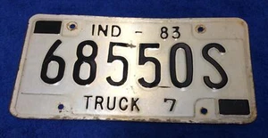 1983 Indiana Truck 7 License Plate, 68550S - Picture 1 of 2