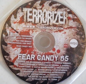 **DOS MUESTRAS DE HEAVY METAL ATERRORIZER FEAR CANDY 65A Y 65B COMO NUEVAS** - Imagen 1 de 2
