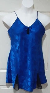 Vintage Victoria Secret Chemise,Blue, Gold Label, Size Large - Picture 1 of 8