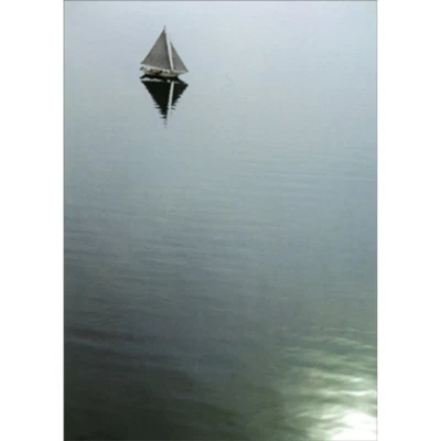 Sympathy Greeting Card - Sailboat on Calm Water - America Collection - Image 1 of 2
