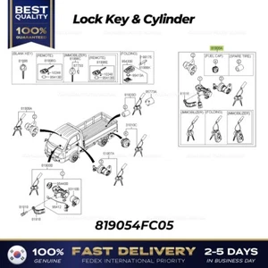 ⭐Genuine⭐ Lock Key & Cylinder 819054FC05 for Hyundai Porter II - Picture 1 of 1