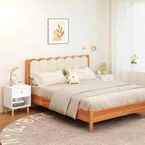 1-Drawer 17.7 in. White Wood Nightstand with Storage Shelf, Small Side Table - Picture 1 of 7